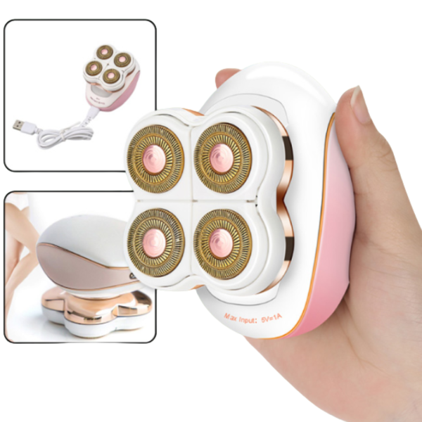 8 Depiladora Femenina Recargable USB con 4 Rodillos